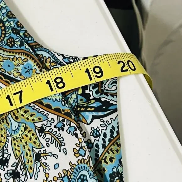 Jones Studio Separates Woman’s Multi Color Paisley Sleeveless Blouse Size XL EUC - Picture 10 of 12